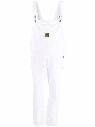 Washington Dee-Cee organic-cotton logo-patch dungarees - White