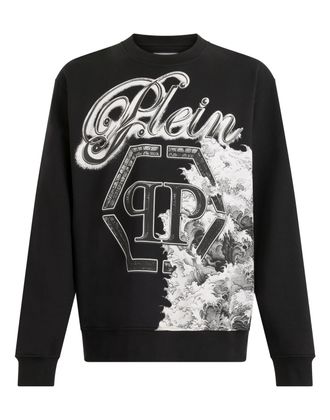 Philipp Plein Round Neck Sweatshirt Ceramic Signature
