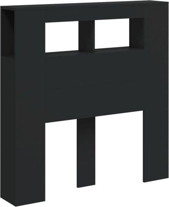 vidaXL Led Headboard Black 100x18.5x103.5 cm Engineered Wood Vidaxl