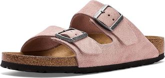 Birkenstock Arizona - Suede Womens Shoes Pink Clay : EU 41 (US Womens 10-10.5) Narrow