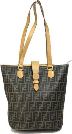 Fendi Zucca Brown Zucca Shoulder Bag Tote Bag (Pre-Owned)