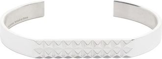 Le Gramme pyramid-guilloche bracelet - Argento
