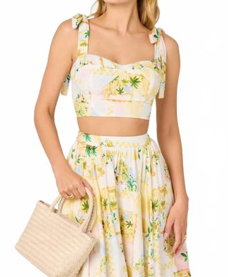 Astr Kaleigh Sleeveless Top In Lemon Paradise
