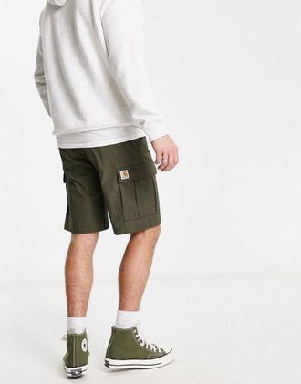 Carhartt Work in Progress Aviation - Pantaloncini slim cargo kaki-Verde