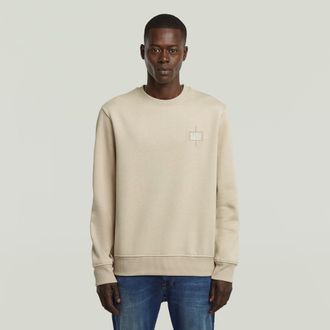 G-Star Mens G-Star RAW Logo Sweater - Beige Cotton - Size Small