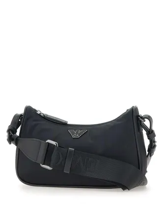 Emporio Armani Messengertas met logo-reli&euml;f - Zwart