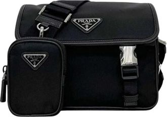 Prada Pre-owned Vintage Schoudertas - unisex - Vintage Schoudertas - Zwart - ONE Size - Leer - Vintage
