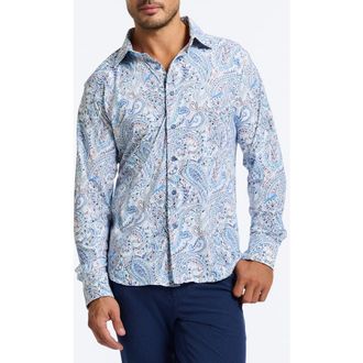 Robert Graham Muir Classic Fit Paisley Knit Button-Up Shirt in Blue at Nordstrom Rack, Size Xx-Large