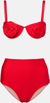 Adriana Degreas Bikini con applicazioni floreali