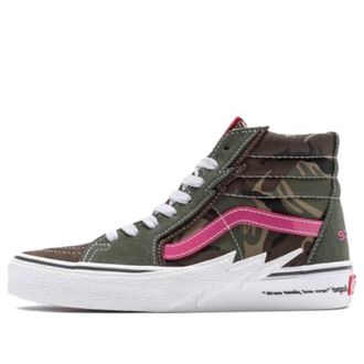Vans (WMNS) Vans x AAPE Sk8-Hi Volt Green White Pink VN0A5JIVCMA1
