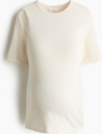 H&M MAMA Figurbetontes T-Shirt - White