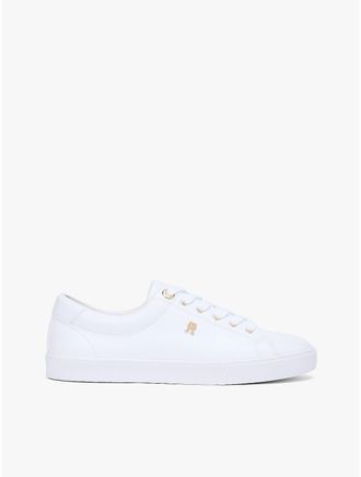 Tommy Hilfiger Womens Metallic Accent Court Sneaker - White - US 9.5 / EU 41