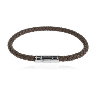 Tom Ford Gevlochten leren armband - Heren - Armbanden - Bruin - L - Leer - Accessoires