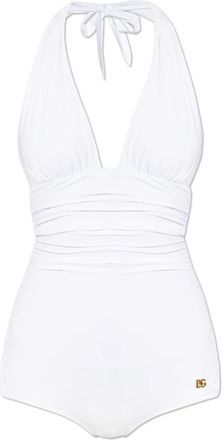 Dolce & Gabbana One-piece badpak - Dames - Badpakken - Wit - M - Badmode