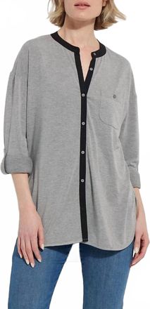 Lyss&eacute; Zola Jersey Shirt In Dark Heather Grey