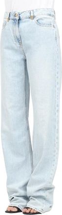Elisabetta Franchi Palazzo Jeans met Juweeldetails - Dames - Regular Fit Jeans - Blauw - W28 - Denim - Jeans