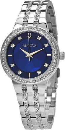 Bulova Phantom Quartz Crystal Blue Dial Ladies Watch 96L276