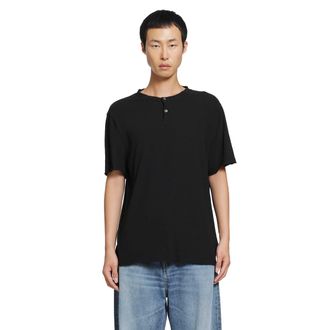 James Perse Slub Jersey Short Sleeve Henley T-Shirt