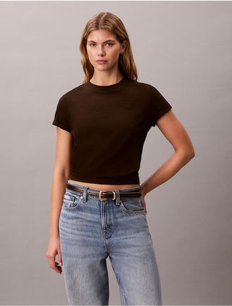 Calvin Klein Jeans Calvin Klein Womens Monogram T-Shirt - Brown - XL