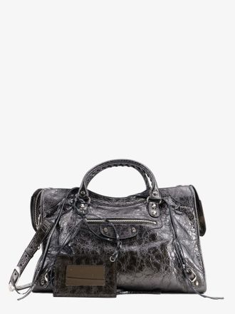 Balenciaga Borsa a mano Le City Medium in pelle metallizzata - BALENCIAGA - gender_Woman