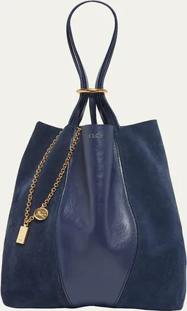 Chlo&eacute; Spin Tote Bag in Grain Leather & Suede