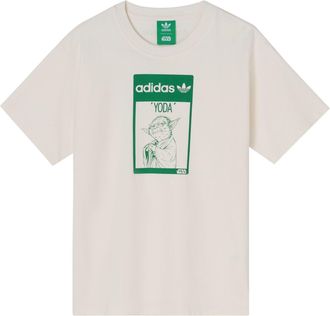 adidas originals Star War Yoda Printing Sports Round Collar GS White GP3461