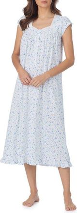 Eileen West Cap Sleeve Cotton Nightgown in Rosbud at Nordstrom, Size X-Large