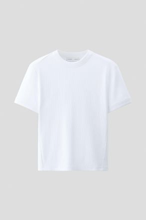 H&M Geripptes Baumwoll-T-Shirt - White