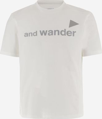 And Wander Mens Cotton T-Shirt White T-Shirts And Polos