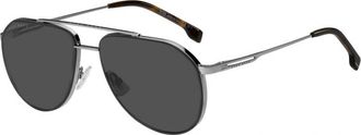 HUGO BOSS Grey Pilot Mens Sunglasses BOSS 1326/S 031Z/IR 60