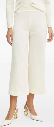 Luisa Spagnoli Pantaloni a coste con gamba ampia - Bianco