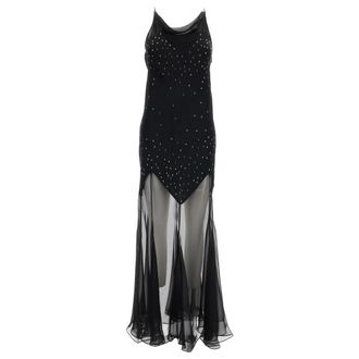 Paco Rabanne Long Gown - female - Rabanne - Gowns - Black - S - Dresses