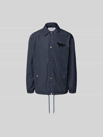 Maison Kitsun&eacute; Trainingsjacke mit Druckknopfleiste in Dunkelgrau, Gr&ouml;&szlig;e XL
