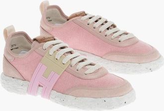Hogan Fabric and Suede 3R Low-Top Sneakers with Monogram Applicati size 37