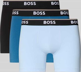 HUGO BOSS Slim Fit Boxershorts aus Baumwoll-Mix im 3er-Pack Modell POWER in Blau, Gr&ouml;&szlig;e XXL
