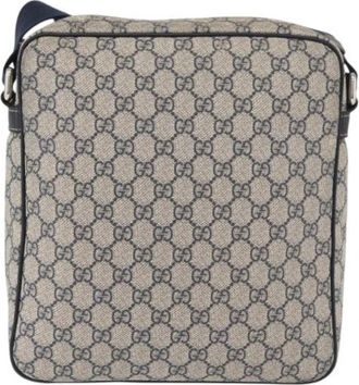 Gucci Pre-owned Vintage Cross Body Bag - unisex - Vintage Schoudertas - Beige - ONE Size - Leer - Vintage