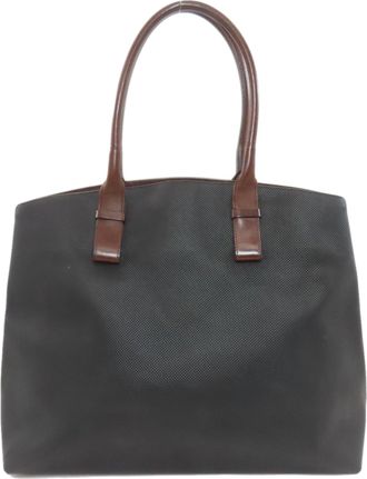 Bottega Veneta Black Brown Pvc Tote Bag (Pre-Owned)