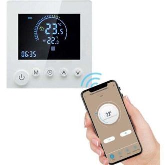 OEM Termostato Inteligente Conectado Para Calentador De Agua, Termostato Wifi Para Calefacci&oacute;n Por Suelo Radiante, Compatible Con Alexa Y Google - Blanco 