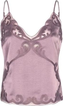 Dante6 Die Ligne Kant Camisole - Dames - Tops zonder mouwen - Roze - M - Polyester - Tops