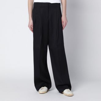 Golden Goose Pantalone ampio nero in lana