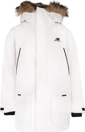 New Balance Warm Long Down Parka Asia Sizing White Black NPA46011-IV