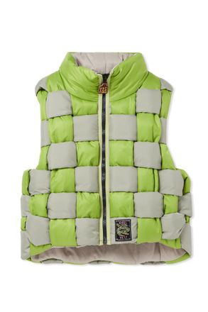 KAPITAL Cropped Reversible Quilted Padded Shell Gilet