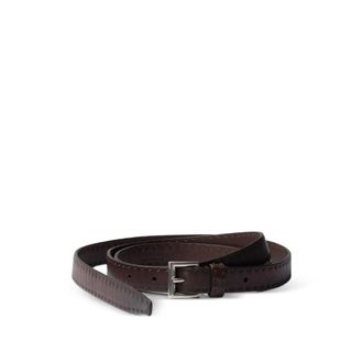 Prada Antiqued Leather Belt