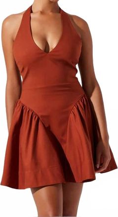 Astr Meana Dress In Brown