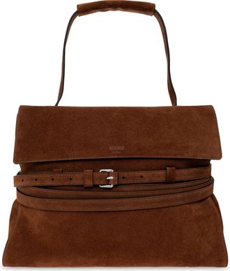 Moschino Borsa Crosta Suede Shoulder Bag