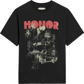 Honor The Gift Printed Cotton T-shirt - Black - XL