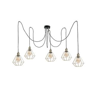 Netlighting Como Cluster Pendant Ceiling Light Gold 5x E27