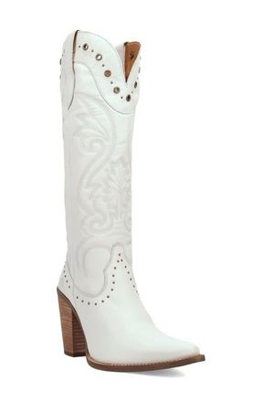 Dingo Rock N Rebel Knee High Western Boot in White at Nordstrom, Size 10