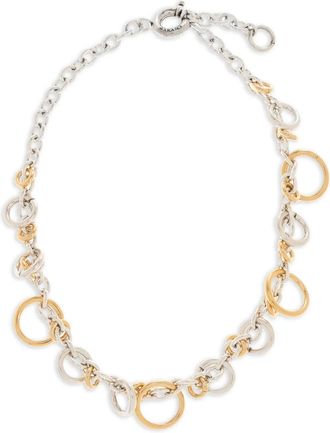 Isabel Marant ring chain necklace - women - Brass - One Size - Silver