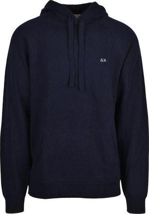 Sun 68 Multicolor Merino Wool-Blend Hooded Knit Sweater